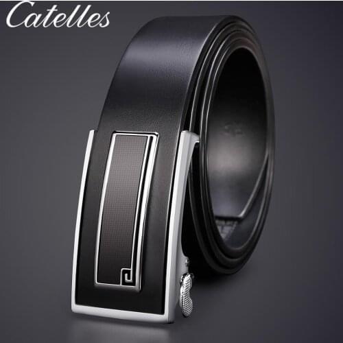 Vintage Jeans Cowboy Casual Designer Belt Cowhide Genuine Leather Belt For Men Strap Smooth Buckle