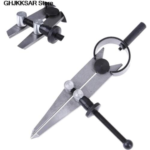 1PC Carbon steel Scriber Divider Wheel Leather Compass Stitch Hole Distance Measure Compass Leather Divider Tool
