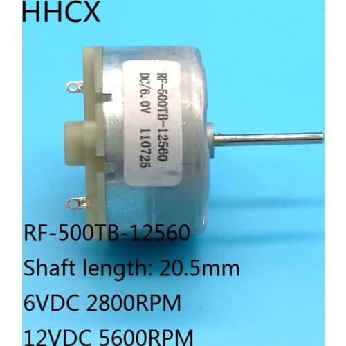 1PCS Brand new Mabuchi Extended output shaft RF-500TB-12560 micro DC motor RF-500TB precious-metal brush 6VDC