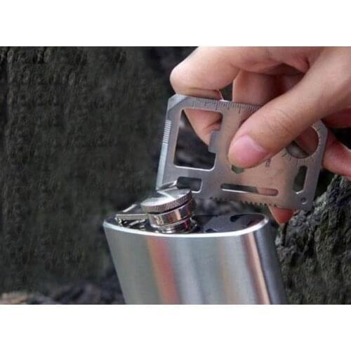200pcs Steel Multi Credit Card Tools bottle opener Portable Pocket Wallet Tool Knife