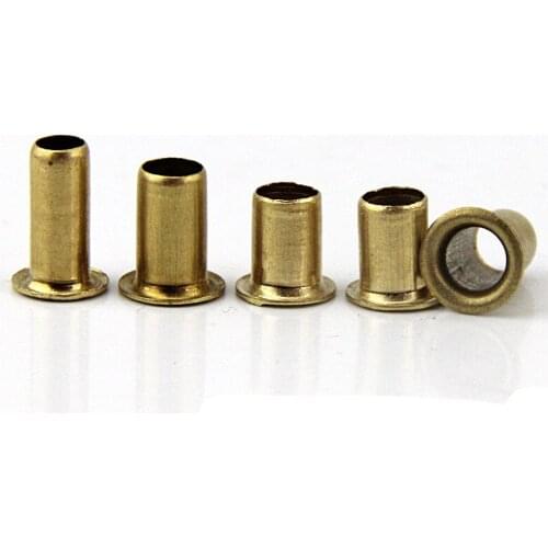 50PCS M0.9 M1.3 M1.5 M1.7 M2 M2.5 M3 M3.5 M4 M5 M6 Tubular Copper Hollow Rivet Double-Sided Circuit Board PCB Vias Nails