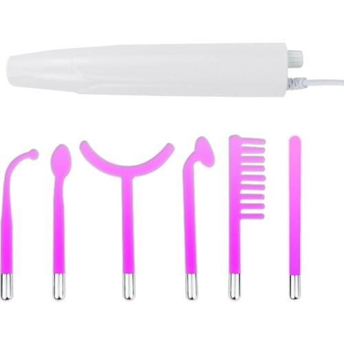 6 Wands Handheld High Frequency Facial Machine Acne Care Electrode Anti-inflammatory Spot Acne Remover Facial Replacement