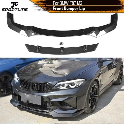 Carbon Fiber / FRP Car Front Bumper Lip Spoiler Splitters for BMW F87 M2 Coupe 2 Door 2016 - 2019 Front Bumper Spoiler Splitters