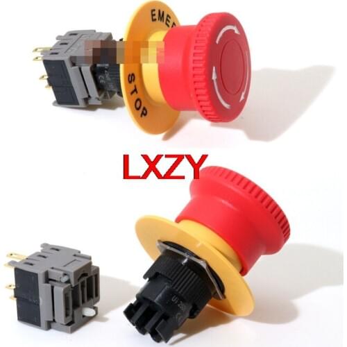 Free Shipping 1pcs/LOT 16mm emergency stop button emergency stop switch is the same as F16-64S1WBR F16-A11