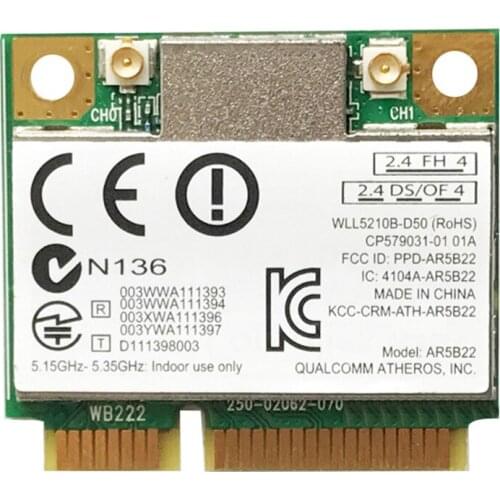 300Mbps Mini PCI-E Wireless Adapter 2.4G/5G Dual Band Bluetooth 4.0 WiFi Network Card Dongle for Laptop Notebook PC