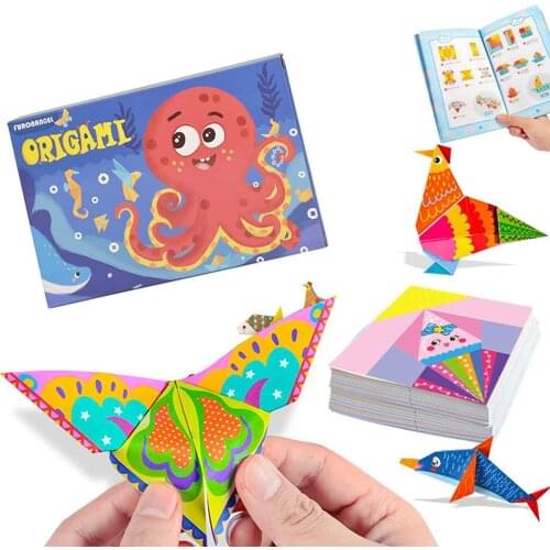 Cartoon Origami Paper DIY Crafts Animal Pattern 3D Origami Educational Toys Handmade Toys Parent-child interactive Origami Paper