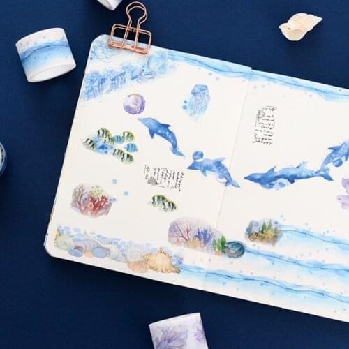 1 pcs Washi Tapes DIY Ocean Star paper Masking tape Decorative Adhesive Tapes Scrapbooking Stickers Size 30 mm x 5 m