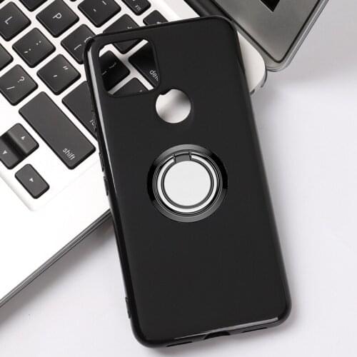 For Google Pixel 4a 5 5G 4G Back Ring Holder Bracket Case Phone TPU Soft Silicone Cover Pixel5 XL 5XL GD1YQ GTT9Q GD1YQ G025I