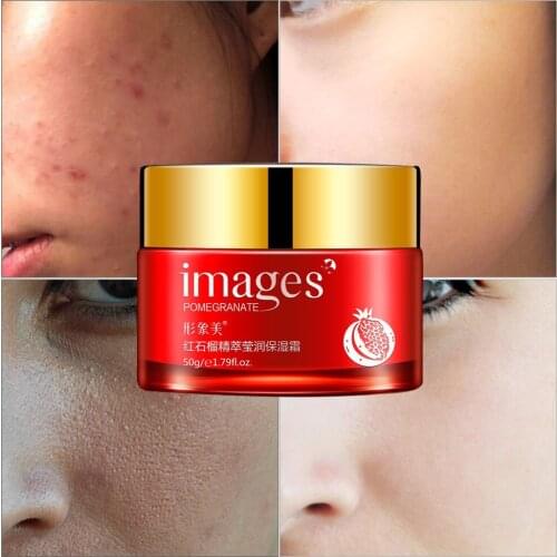 Red Pomegranate Face Cream Moisturizing Whitening Anti-aging Anti wrinkle Glycerin Pomegranate Extract Day Cream Skin Care 50g