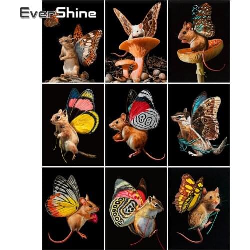 EverShine Diamond Painting Cartoon Cross Stitch Diamond Mosaic New Arrivals Butterfly Rhinestones Art Children Gift Home Decor