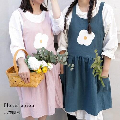 Adults Apron Cover UpPleated Fashion Lovely Cotton Women Girlfriends outfit Work Clothes