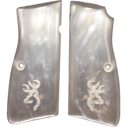 Belgium Browning Hp 14'lü Browning Logo Custom Casting Pearl Grips Mod44