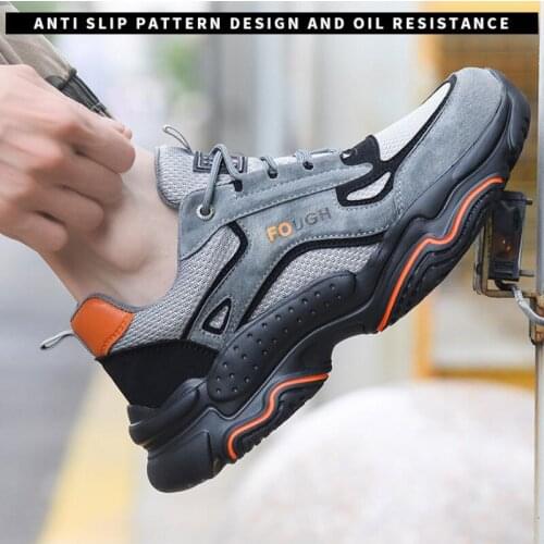 K25 Men Boots Safety Shoes Indestructible Men Safety Work Shoes with Steel Toe Cap Puncture-Proof Boots Lightweight Sneakers