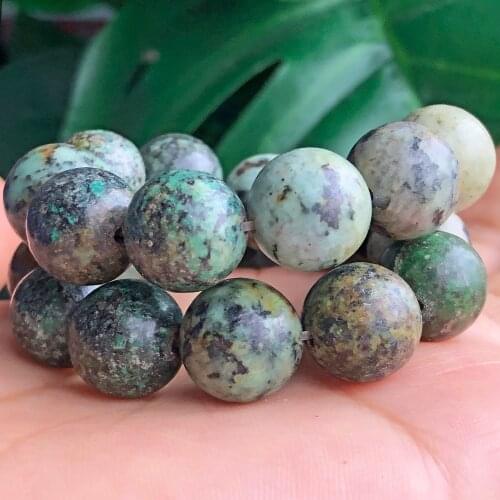 AAA Natural African Turquoises Stone Round Loose Beads For Jewelry Making DIY Bracelet Necklace Accessories 2 3 4 6 8 10 12mm