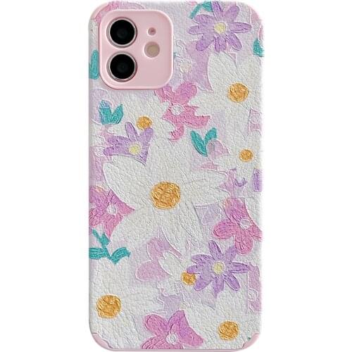 New Pattern Girls Flower Soft Shell Phone Case Cover for Iphone 12 Pro Max X XR XS MAX 6 7 8 Plus 11 Pro Max