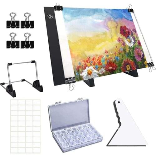 A4 LED Light Pad Tools Kit for Diamond Painting Light Box Dimmable Light Board Drawing Light Box Diamond Embroidery Accessories