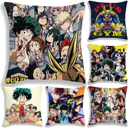 My Hero Academia Pillow Case Anime Boku No Hero Academia Cushion Pillow 45*45cm Kids Cover Seat Bedding No Pillow Insert