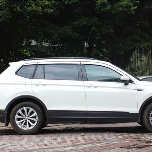 Brand New 1 Set Windows Chrome Vent Visors Rain Guard Sun Shield Deflectors For Volkswagen Tiguan L 2017-2019