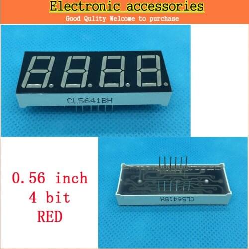 NEW 10pcs 4 bit Digital Tube Common Anode Positive Digital Tube 0.56" 0.56in. Red LED Display 7 Segment Digit