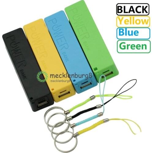 NEW Black/Yellow/Blue/Green/White USB Mobile Power Bank Case DIY Kit 18650 Lithium Battery Charger Box Portable Storage Case