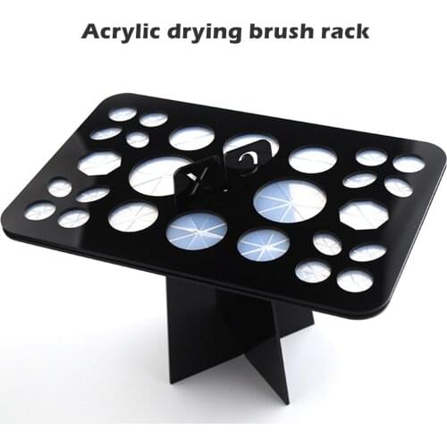 20 Holes Makeup Brush Display Stand Acrylic Makeup Nail Art Pens Brush Holder Tool Brush Placement Table