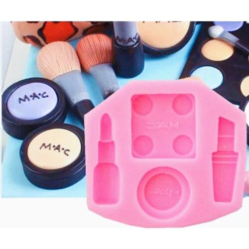 Lipstick Eye Shadow Powder Biscuit Roll Sugar Biscuit Decoration Mold Make-up Tools Turn Sugar Cake Silicone Fondant Mold A1175