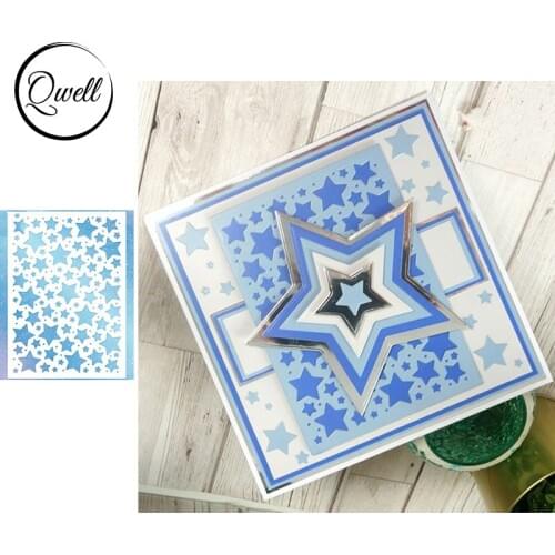 QWELL Star Background Metal Cutting Dies for Scrapbooking and Card Making Paper Embossing Craft New 2019 die cuts