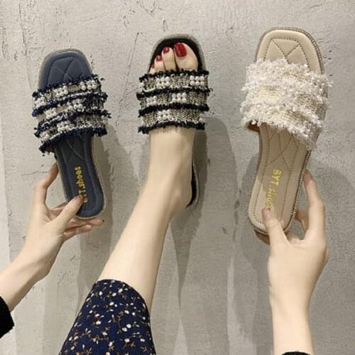 Sandals and slippers womens summer wear 2020 new fashion all-match wet slippers women flat-bottomed slippers