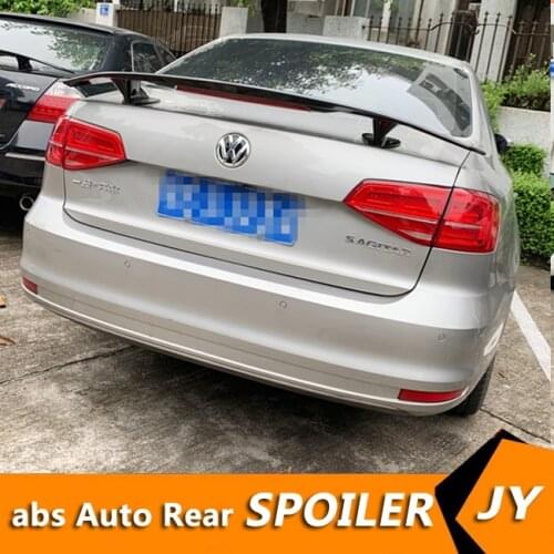 For Volkswagen J etta Spoiler 2013-2019 SAGITAR spoiler TF High Quality ABS Material Car Rear Wing Primer Color Rear Spoiler