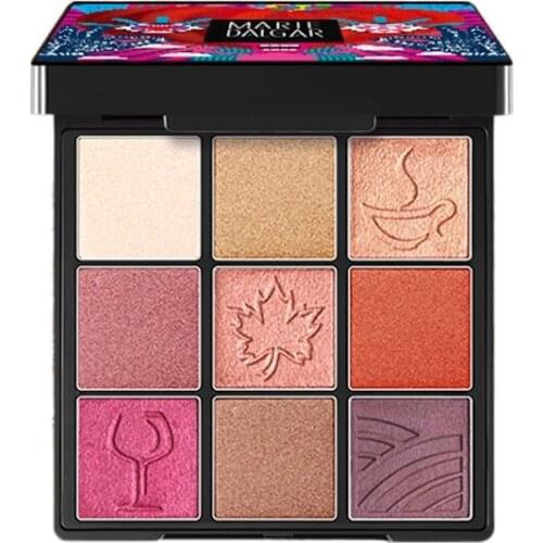 CY MARIE DALGAR Nine Colors Eye Shadow Plate Pearlescent High Gloss Glitter Earth Color Nude Color Waterproof Free Shipping