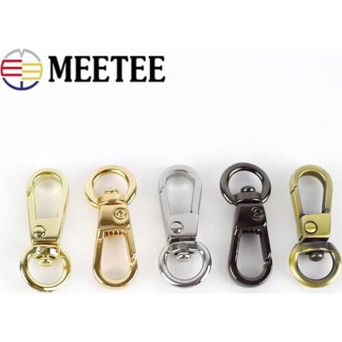 10/30/50pcs 8mm Bag Metal Buckle Dog Collar Snap Hook Bags Strap Hanger Lobster Clasp DIY Sewing Purse Hardware Accessories