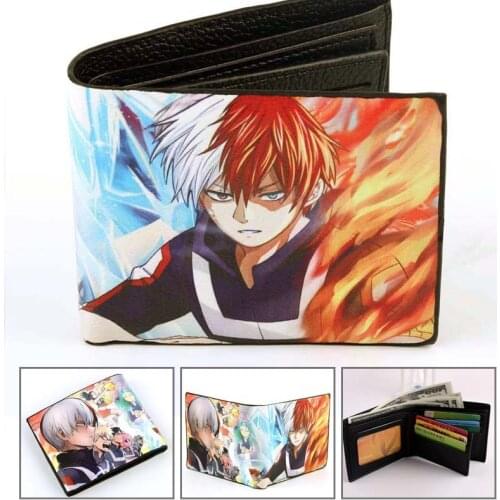 Women Wallet Female Purse Anime Tokyo Ghoul My Hero Academia Cartoon Card Holder Coin Purses Unisex Short Wallets Gift