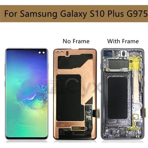 For Samsung Galaxy S10 Plus LCD G975F G975W G975U Display Touch Screen Digitizer Assembly For Samsung S10+ Display Burn Shadow
