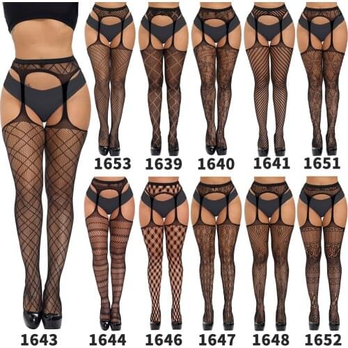 1Pcs Sexy Pantyhose for Women Underwear Open Crotch Suspender Belt Body Stockings Girl Friend Fishnet Thigh High Garter Tights