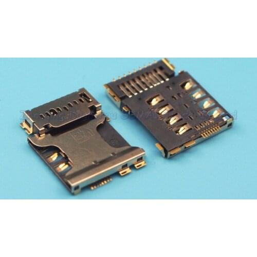10pcs/lot Sim+SD Card Slot For Samsung i8558 I9128 I879 i8552 I8260 I8262 SD memory card slot holder