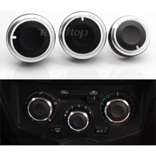3Pcs Car Air Conditioning Control AC Knobs Switch Car Assessories For Nissan LIVINA TIIDA SYLPHY GENISS Note E11 2004-2013