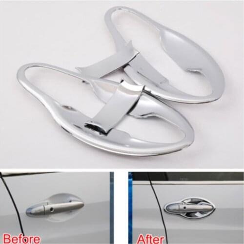 4pcs ABS Chrome Exterior Front Door Handle Bowl Cover Trim Fit For Vezel HR-V 2015 Car Styling Accessories Door Handles Covers