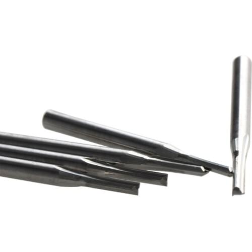 5pcs 3.175*2.0*8mm Two straight knife milling cutter, end mill cutters, tools for carving wood
