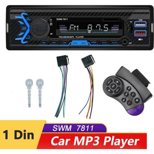 Car Stereo Radio Player 7811 Autoradio Aux Input Receiver 1Din Bluetooth Car MP3 Multimedia Player FM USB Steering Wheel Remote