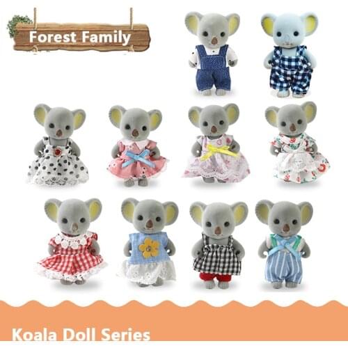 Koala Montessori Forest Animal Toy Girl 1 / 12 Doll Model Toys For Girls Miniature Dollhouse Accessories Pretend Play Hobbies