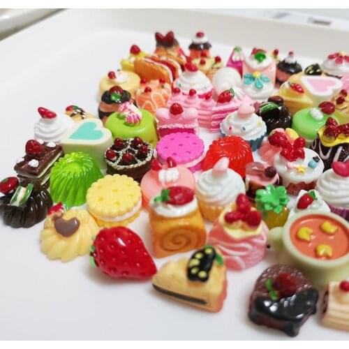 20pcs Doll Re-ment Dollhouse Miniature food Candy Crean Cake Dessert Kitchen Toys for Blyth bjd Barbies Doll Accessories