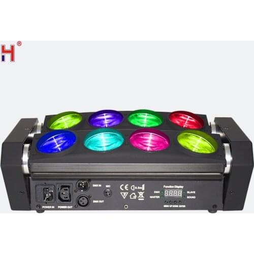 Moving Head Lights 8*12W Rgbw Led Stage Light Move Beams Head Rotating For Parties Club Bar Wedding Disco