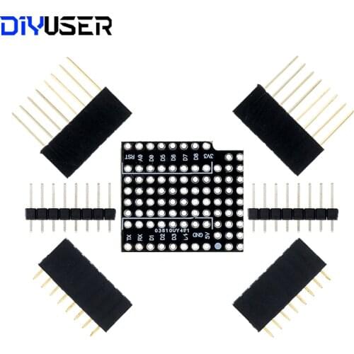 Breadboard Expansion Shield Pin Lithium battery/Double Socket Dual Base Shield For WeMos D1 Mini ESP8266 Diy D1 Expansion board