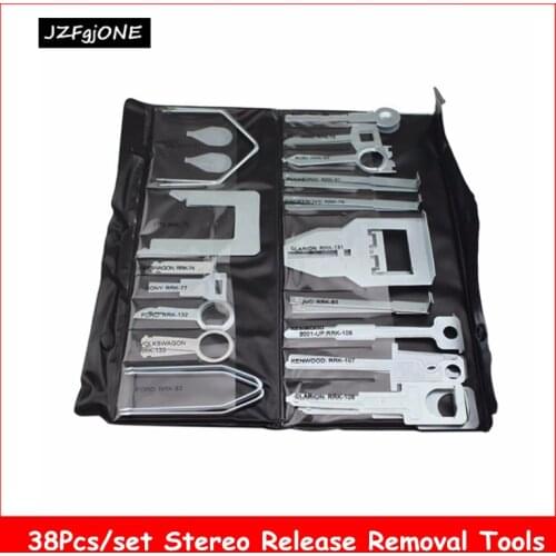 38Pcs/set Stereo Release Removal Keys Set Tool CD Car Radio Head Units Kit Car Repair Tools for Volkswagen Audi Mercedes-Benz