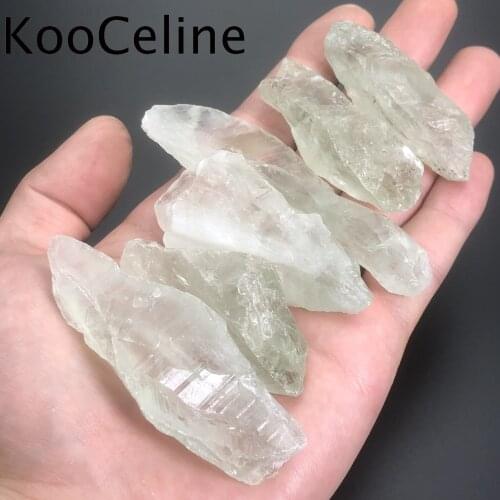 Natural Crystals Clear Green Quartz Cluster Ore Stones Specimen Palm Energy Reiki Home Aquarium Decoration Accessories Gemstone