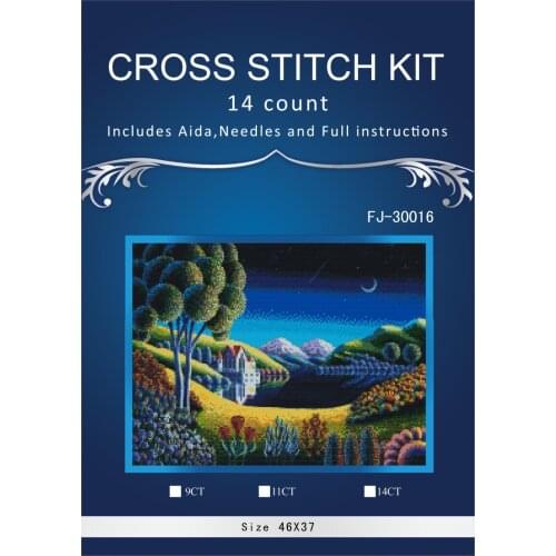 New Embroidery Counted Cross Stitch Kits Needlework - Crafts 14 ct DMC Color DIY Arts Handmade Decor quiet night