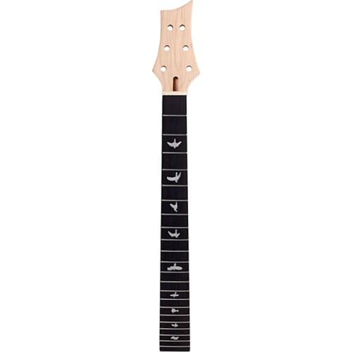 New 1Pcs Guitar Neck Solid Wood Maple 22 Fret 24.75 Inch Truss Rod for Electric Guitar,Black Color