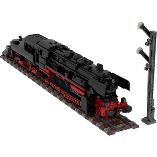 MOC German Class 52.80 Steam Locomotive Soviet Railway Track High-tech Brick MOC-25554 Building Block Toy Childrens Gift Toy