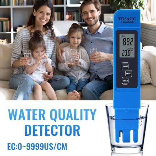 Three-in-one portable Digital Water Quality Tester TDS EC Multifunctional Temperature Meter for Water Purity Conductivity Tester