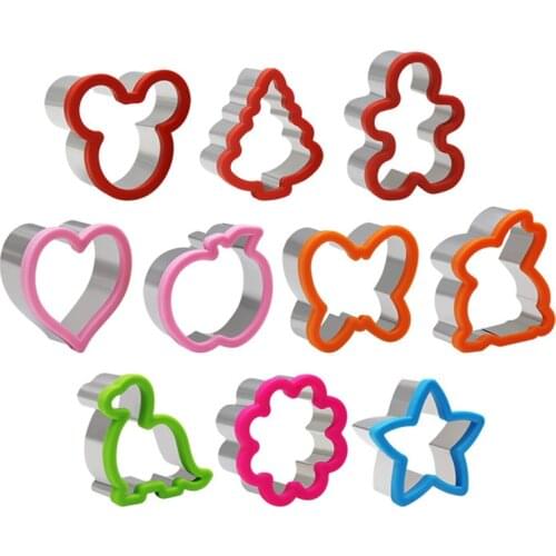 Sandwich Cutter for Kids Lunch Stainless Steel Cookie Biscuit Press Mold Set Metal Bread Mould Toast Breakfast Making Mold